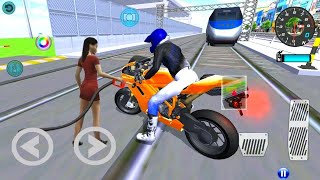 ✅ 3D Driving Class Simulator  Bullet Train Vs Motorbike  Bike Driving Game  Android Gameplay [upl. by Blen464]