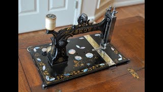 Howe A Stockwell 1876 sewing machine [upl. by Atrim]