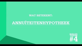 Annuiteitenhypotheek moeilijke hypotheekterm 4 [upl. by Oelc62]