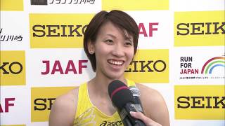 【セイコーゴールデングランプリ川崎】女子100m 福島千里選手インタビュー／2011年5月8日 [upl. by Acirretal853]