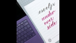 Left handed brush calligraphy  tips for angles and position [upl. by Releehw498]