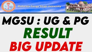 MGSU UG amp PG Result Big Update 😱  Bikaner University BABSCBCOM amp MAMSCMCOM Result Kab Aayega [upl. by Eisyak]