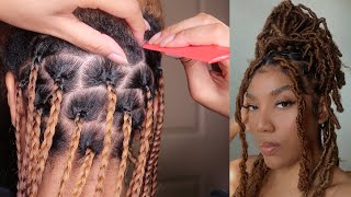 Faux loc Parting Video  How to part your own hair PART 1 [upl. by Hazmah528]