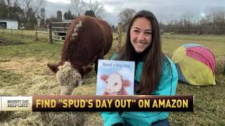 Spuds Day Out  Internet sensation Spud the Bull releases a childrens book [upl. by Treharne]