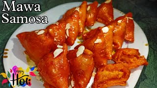 Mawa Samosa Recipe  Mawa Stuffed Sweet Samosa  Holi Special Recipes  Halwai Style Khoya Samosa [upl. by Roxine646]