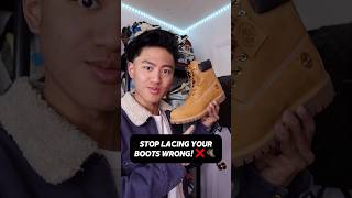 How To Correctly Lace Timberland Boots Loose Lacing Tutorial [upl. by Nyhagen]