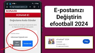 Efootball pes 2024 epostası nasıl değiştirilir  efootball 2024te epostayı değiştirme [upl. by Gearalt]