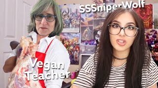 SSSniperWolf on her way to that VEGAN TEACHER [upl. by Jarred]