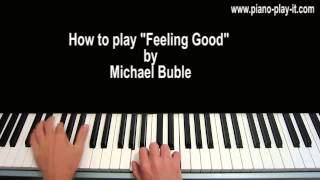 Feeling Good Piano Tutorial Michael Buble Nina Simone [upl. by Mame]