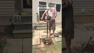 Digging deck footing💪💪shorts fyp deck subscribe shortvideo short share shortsfeed keşfet [upl. by Dino]