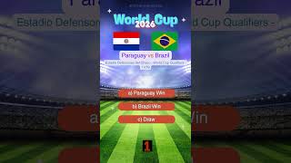 Paraguay vs Brazil World Cup 2026 Qualifiers Prediction  Who Will Win match prediction brazil [upl. by Ahsenak]