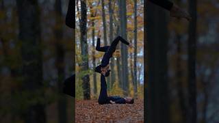 ACRO IN NATURE 🍁🍂🧡 acrobats acrobatics shorts skills [upl. by Atiuqes839]