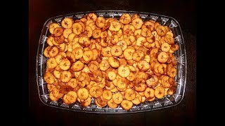 How To Make Crispy And Spicy Plantain Chips  KPEKERE [upl. by Quirk]