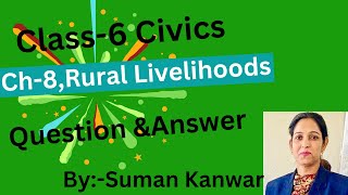 Rural Livelihoods  Class6  Civics  Ch8  Ratnasagar  Question amp Answer [upl. by Canning]