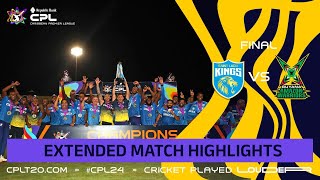 Extended Highlights  Final  Saint Lucia Kings vs Guyana Amazon Warriors  CPL 2024 [upl. by Eedyah]