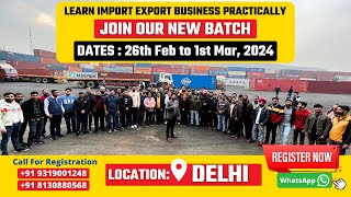 How to start Import Export Business Import Export Course in Delhi Export Experts Global [upl. by Enahc]