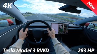 Tesla Model 3 RWD 2024  POV Test Drive amp FULL Review in 4K Highland [upl. by Marven458]