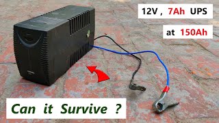 Can a 12V 7Ah UPS Inverter  220v  run with a 148V 150Ah Battery [upl. by Diarmid]