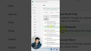 How to Protect Excel File to Open With Password  How to lock excel file [upl. by Asined]