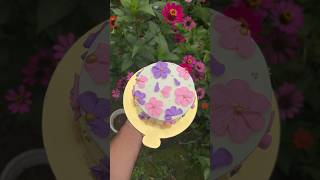 FloralZinnias youtube youtubeshorts youtubeshortsviral cakedesign cakedecorating zinnias [upl. by Yelah]