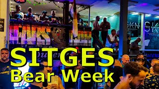 Sitges Bear Week 4K HDR  Catalonia Spain  Fun Festival amp Party on the Mediterranean Sea  2023 [upl. by Oiluig]