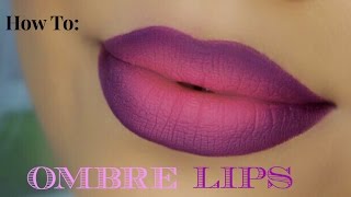 FUN amp EASY  OMBRE LIP TUTORIAL [upl. by Eahs645]