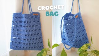 How to Crochet a Bag  Crochet Tote Bag Tutorial  Back to Basic Crochet Pattern ViVi Berry Crochet [upl. by Joash641]