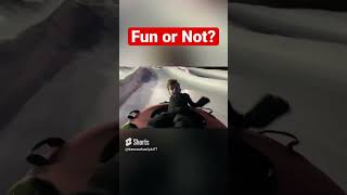 Funny Kid Sledding Down a Big Hill shorts sledding funnykids tubing snowfails [upl. by Arlette329]