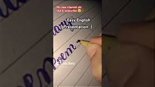 Easy English presentation💗 Plz like subscribe amp shareexplore handwriting presentationskills [upl. by Wolfort154]