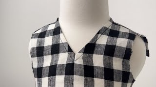 Super Easy How To Sew VNeck French Bias Binding [upl. by Stetson]