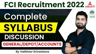 FCI Recruitment 2022  COMPLETE SYLLABUS DISCUSSION GENERAL DEPOT ACCOUNTS By Vaibhav Srivastava [upl. by Nalyr]