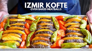 Izmir Kofte Oven Baked Turkish Meatballs in Tomato Sauce [upl. by Anerda]