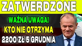 ZUS WYDAŁ WAŻNY KOMUNIKAT NIE KAŻDY SENIOR DOSTANIE 2200 ZŁ 5 GRUDNIA 2024 KOGO TO WYKLUCZENIE [upl. by Amalbena]