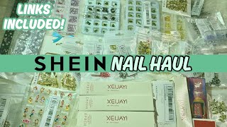 HUGE SHEIN NAIL HAUL  Must Have Nail Charms and Gel Polishes [upl. by Ferna971]