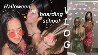 BOARDING SCHOOL VLOG  trick or treating haunted house scary movies Ella Katherine [upl. by Ailey759]