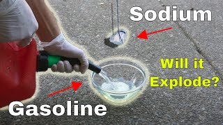 What If You Drop Sodium In Gasoline Will It Explode [upl. by Icnan]