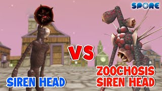 Siren Head vs Zoochosis Siren Head  Horror vs Zoochosis Horror S1E1  SPORE [upl. by Pattison442]