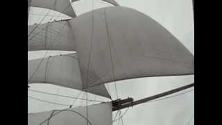 Clipper Stad Amsterdam Raising Studding Sail [upl. by Fein547]