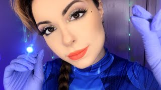 ASMR ALIEN Full Body Exam Roleplay Medical SciFi 👽 Cranial Orbital Ear Face Eye Exam Soft Spoken [upl. by Alyehc947]