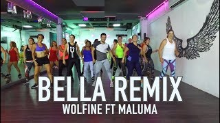 Bella Remix  Wolfine ft Maluma by Cesar James Zumba Cardio Extremo Cancun [upl. by Gilliette]