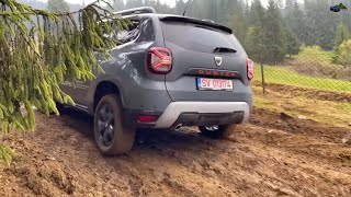 2022 Dacia Duster Facelift TCe 150 4x4 OffRoading in Mud [upl. by Llerdnod858]