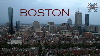 Boston Back Bay  Drone 4k [upl. by Kelila]