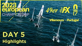 2023 49er 49erFX and Nacra 17 World Championships  Day 5 Highlights [upl. by Rabah]