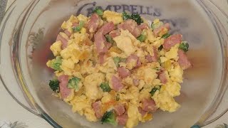 SPAM amp Eggs for Breakfast Lunch or Dinner trythisrecipe quickandeasyrecipe scrambledeggrecipe [upl. by Tutt]