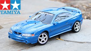 1995 Ford Mustang SVT Cobra R Tamiya 47430 RC  Review TT01 4WD [upl. by Akemed]