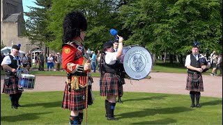 Bonnie Galloway set by Banff Castle Pipe Band playing at Gordon Castle Highland Games in May 2022 [upl. by Rosenkrantz]