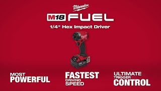 Milwaukee® M18 FUEL™ 14quot Hex Impact Driver [upl. by Namzaj]