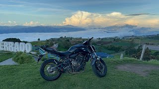 Yamaha MT07 Akrapovic  Subiendo al Volcan Irazu  Part 1 [upl. by Nimajneb]