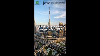 De Minimis Requirements Corporate Tax UAE [upl. by Christa]