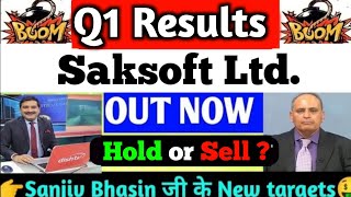 SAKSOFT SHARE Q1 results 2024  Saksoft share latest news  Saksoft share latest news today Saksoft [upl. by Anaahs]